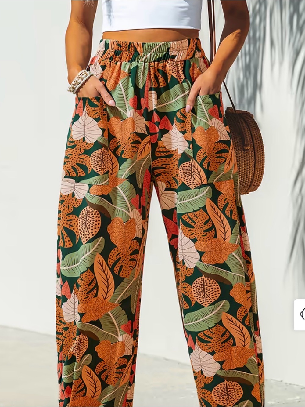 Cupshe Lay Low Tropical Pants